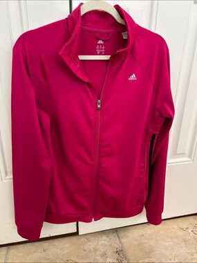 adidas Women's Hot Pink Full-Zip Jacket